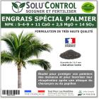 Engrais Spécial Palmier, SoluControl -  Formulation haute qualité Organo-Minerale - Idéal après attaque du charancon rouge ou du papillon du palmier.