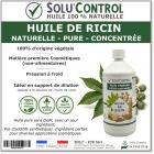 Huile de Ricin Pure et Concentrée – Multi-Usages Traditionnels – Animaux et Jardin Solu