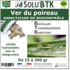 Insecticide BTK de biocontrôle contre le ver du poireau, SOLU