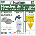 Kit Complet Mouche du Terreau - Nématodes SF  + Pulvérisateur + Pièges Jaunes Collants XXL