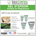 Sel d’Epsom, Sulfate de Magnésium 100% Naturel et pur - Relaxation, soin du corps, déodorant, fertilisant