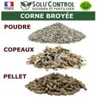 Corne Broyée SoluControl - Poudre - Copeaux- Pellets - Engrais Azoté 100% Naturel
