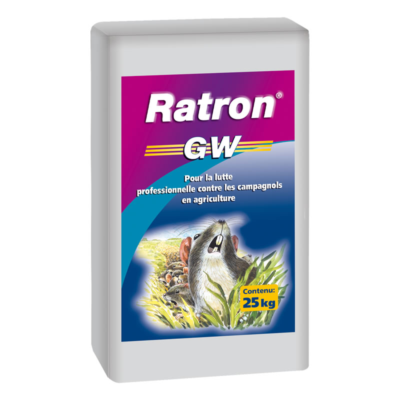 Appât sur base de céréales contre les campagnols, Ratron GW - Sac