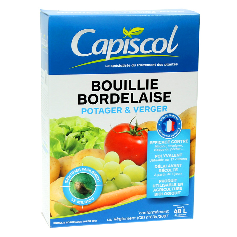 Bouillie Bordelaise Solu'Bordelaise 500 G - Contre Mildiou Et Bactériose De La Tomate - Utilisable En Agriculture Biologique