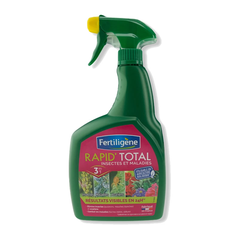 Fongicide, insecticide et acaricide, RAPID TOTAL - Spray de 800ml - Tout  Pour Les Nuisibles