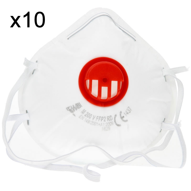 Demi-masque de protection avec valve FFP2 anti-poussières/aérosols à moyenne toxicité
