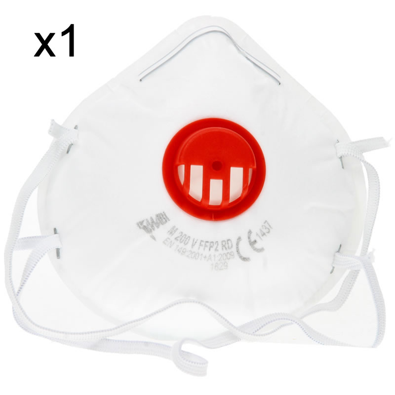 Demi-masque de protection avec valve FFP2 anti-poussières/aérosols à moyenne toxicité