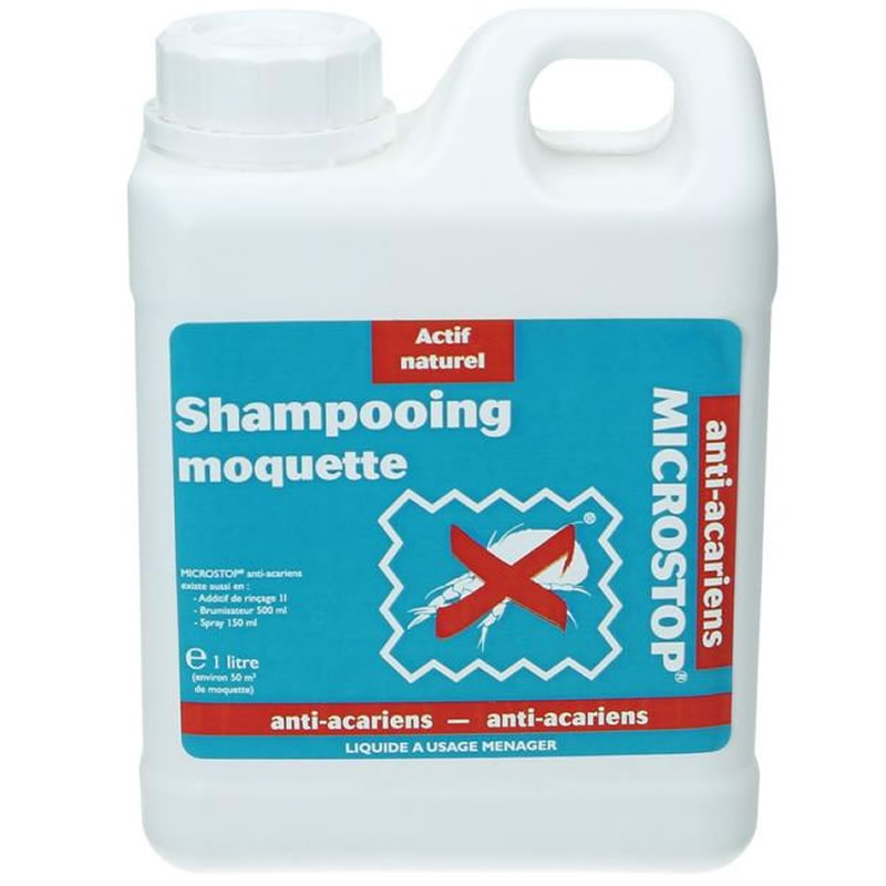 Shampooing moquette - tapis Anti-acariens biologique, MICROSTOP 1L