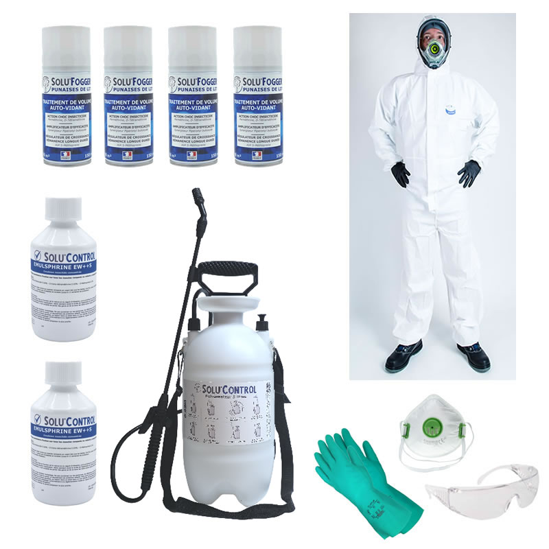 Kit Professionnel de traitement insecticide et fumigène contre la punaise de lit
