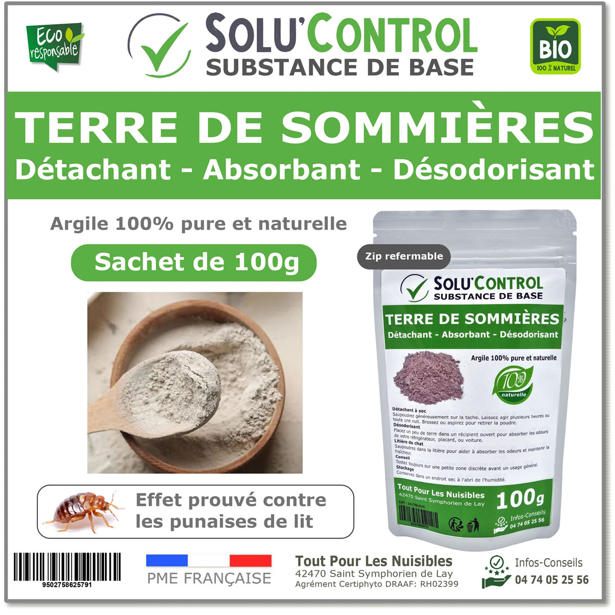 Terre de Sommières, détachant naturel- absorbant - désodorisant, SOLU