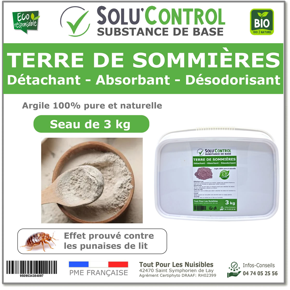 Terre de Sommières, détachant naturel- absorbant - désodorisant, SOLU