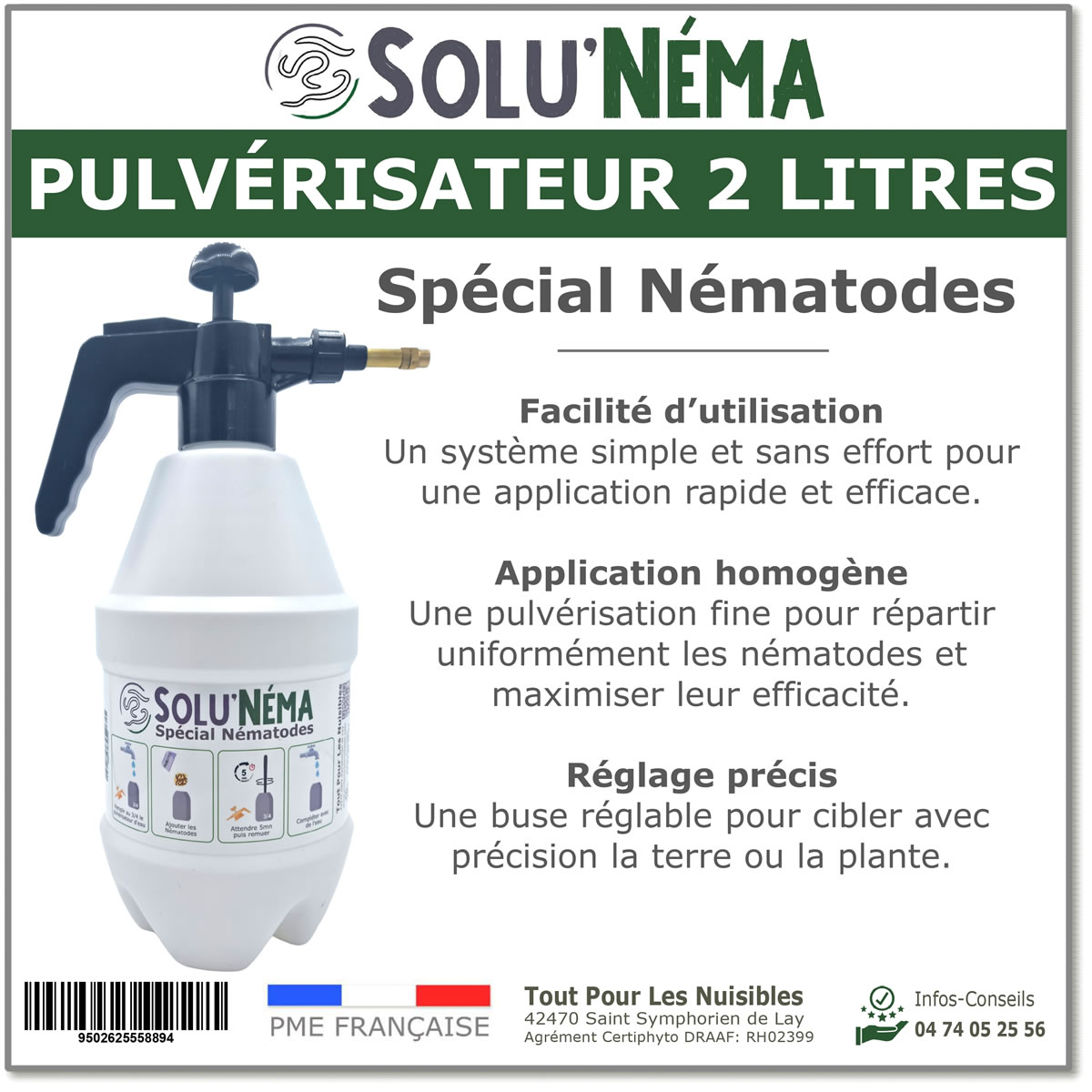 Pulvérisateur Spécial Nématodes, Solu