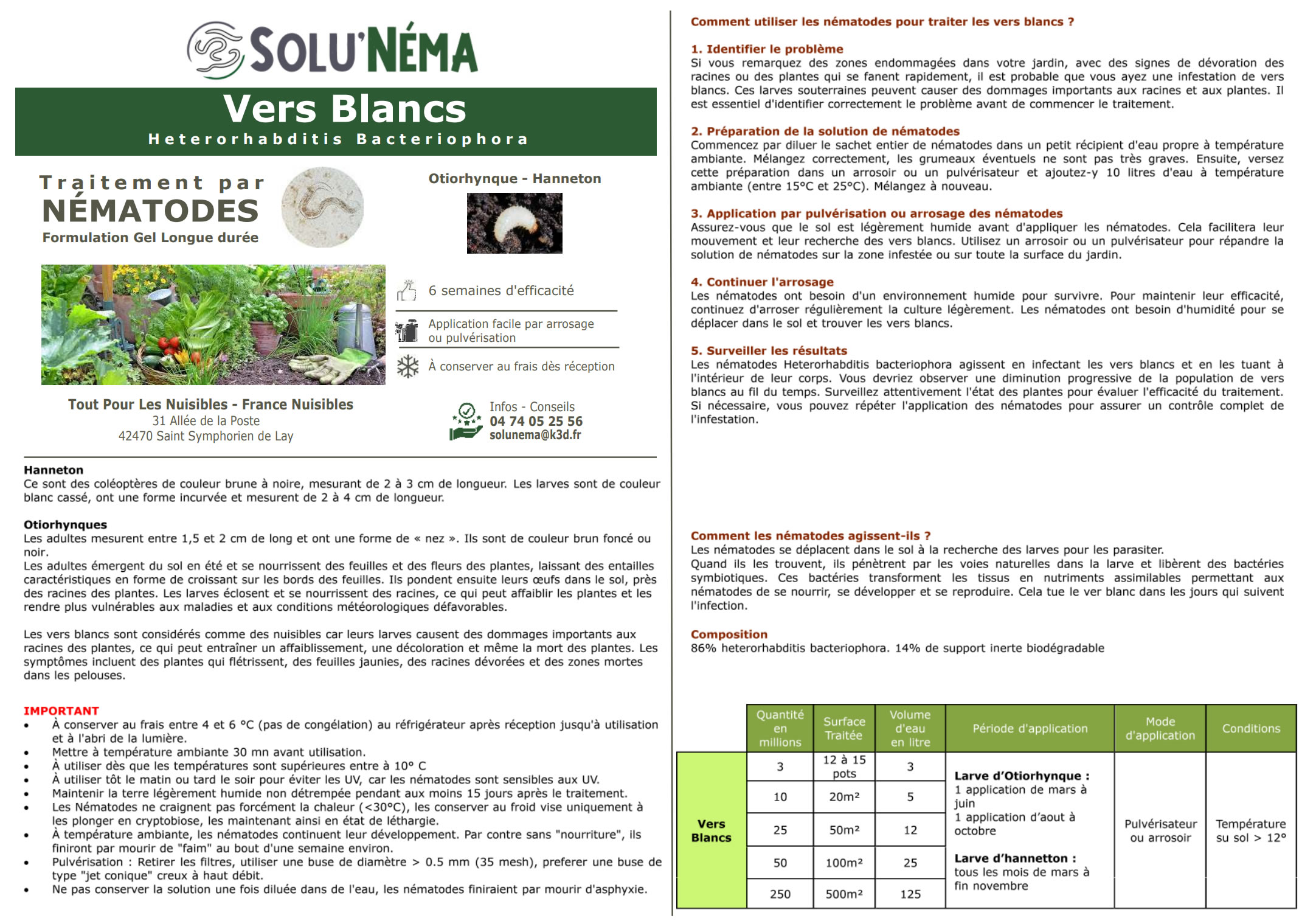 SOLUNEMA - Vers Blancs - Nématodes (HB)
