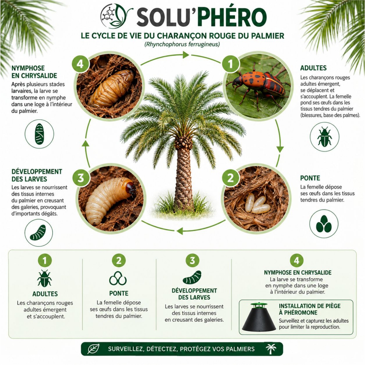 Piègeage biologique du charançon rouge du palmier 