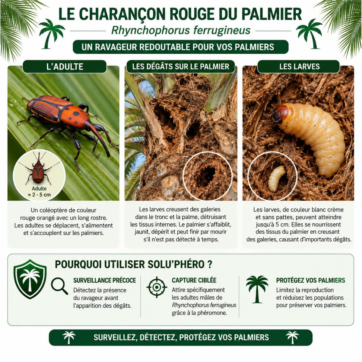 Piègeage biologique du charançon rouge du palmier 