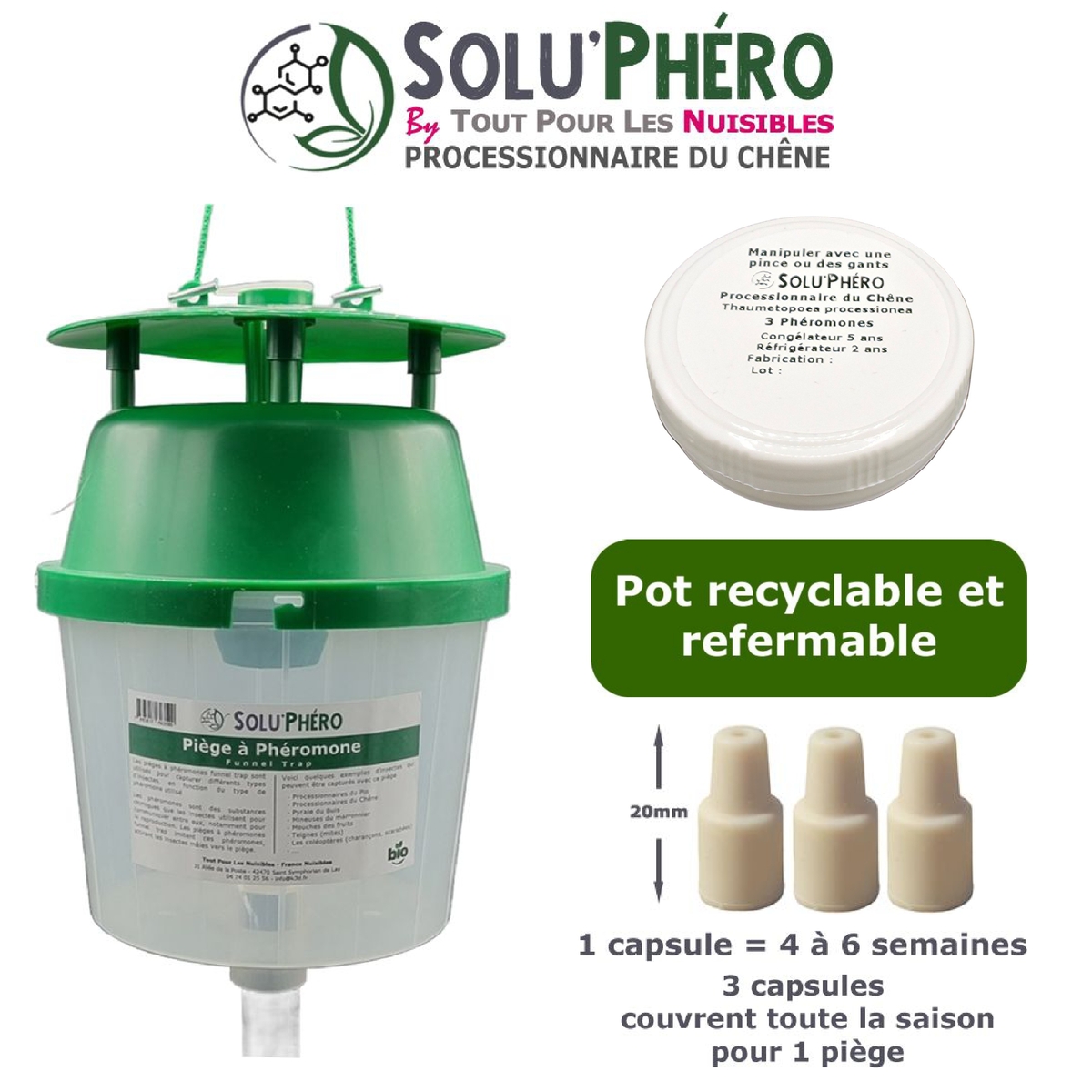Phéromone pour attirer et capturer le papillon mâle de la processionnaire chêne