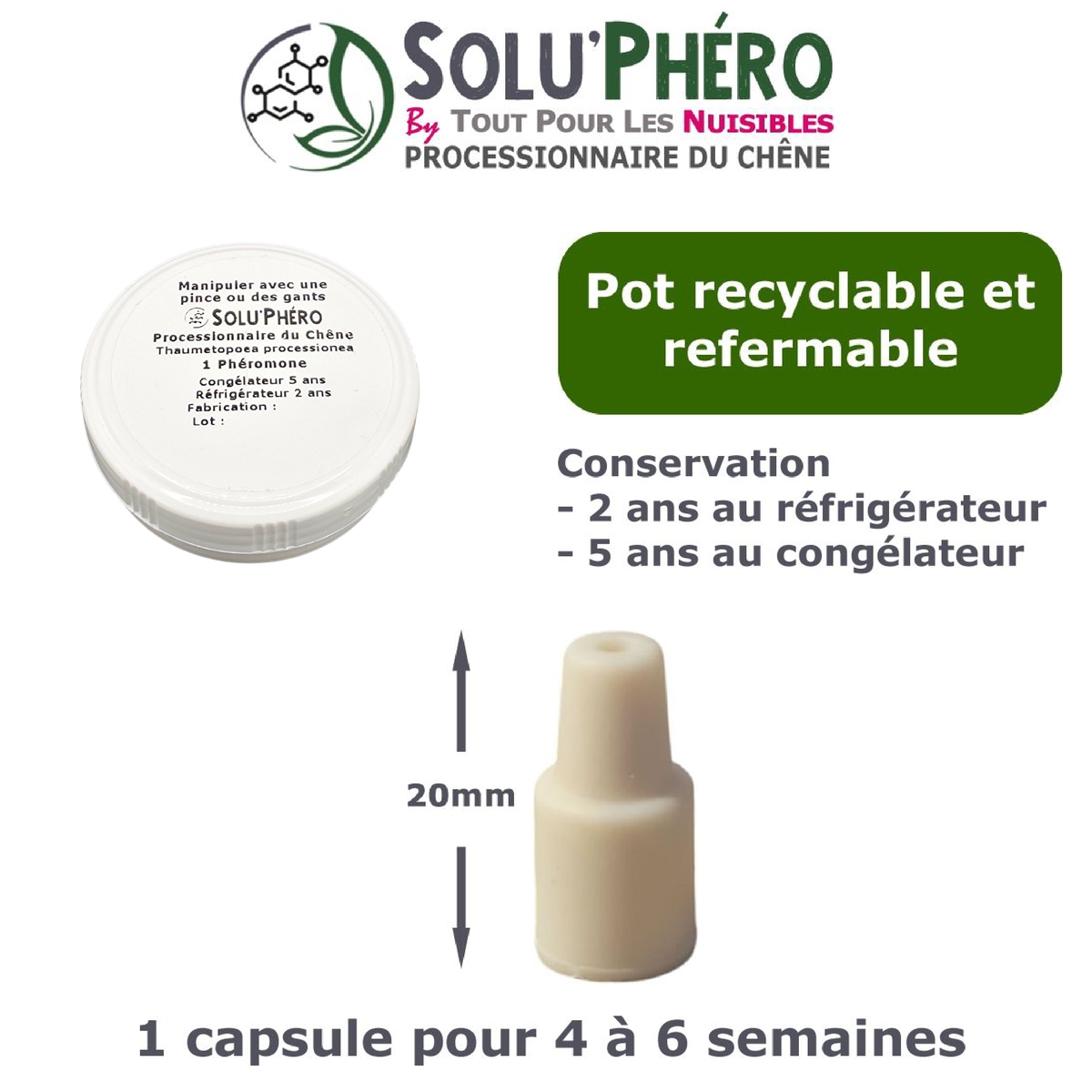 Phéromone pour attirer et capturer le papillon mâle de la processionnaire chêne