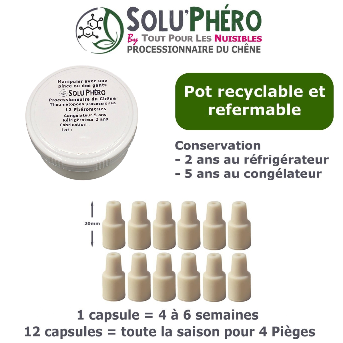 Phéromone pour attirer et capturer le papillon mâle de la processionnaire chêne