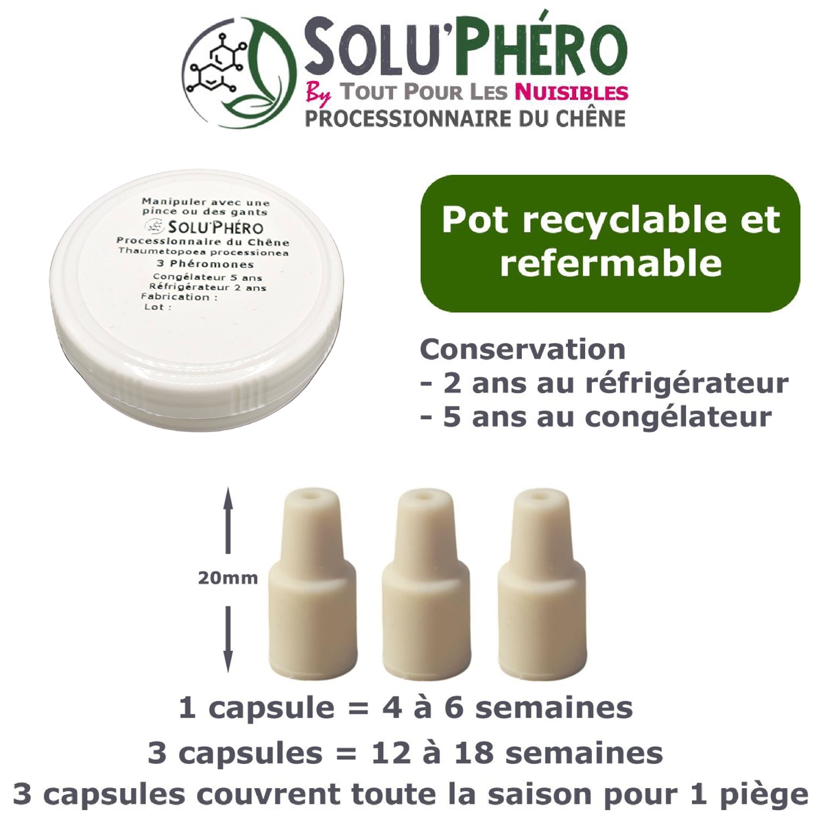 Phéromone pour attirer et capturer le papillon mâle de la processionnaire chêne