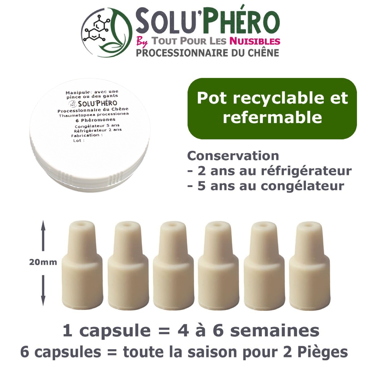 Phéromone pour attirer et capturer le papillon mâle de la processionnaire chêne