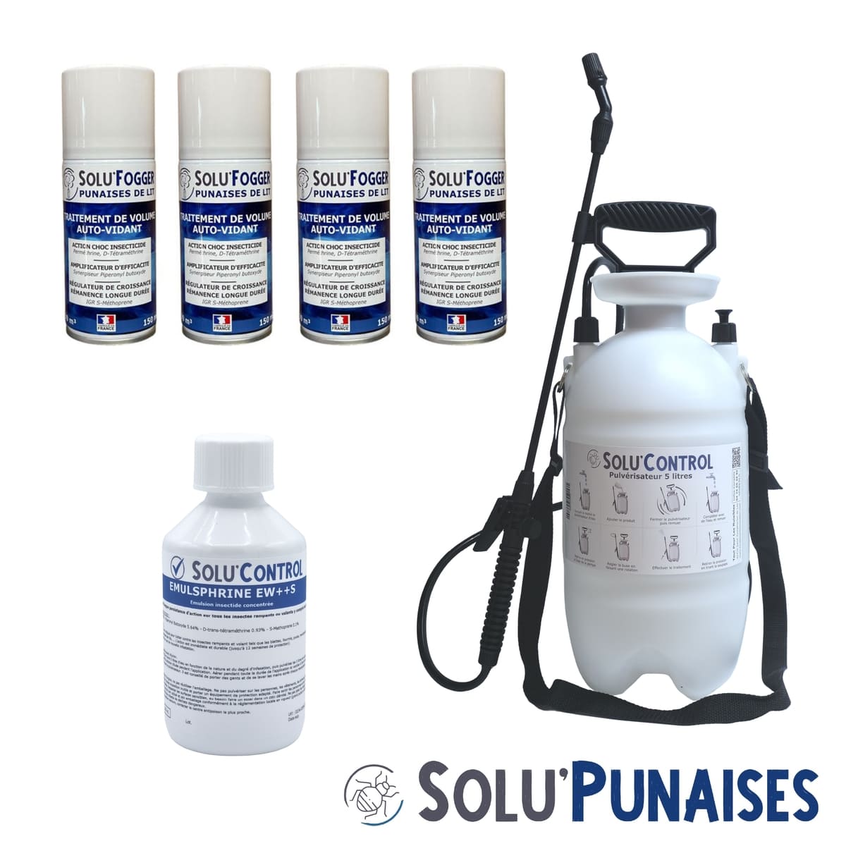 Kit Pro traitement insecticide et fumigène contre la punaise de lit