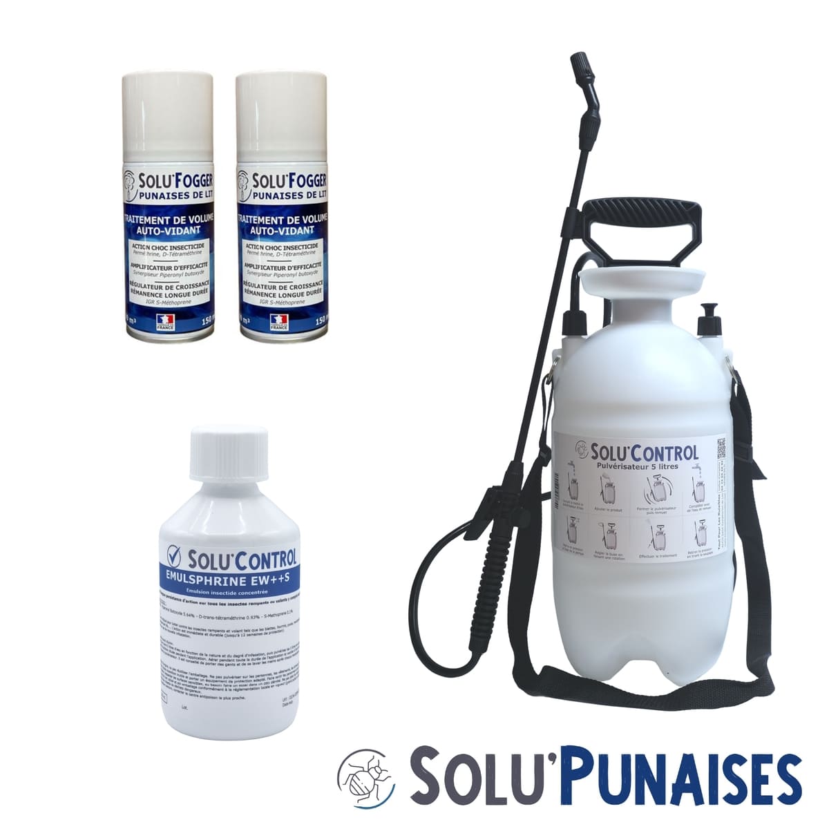 Kit Pro traitement insecticide et fumigène contre la punaise de lit