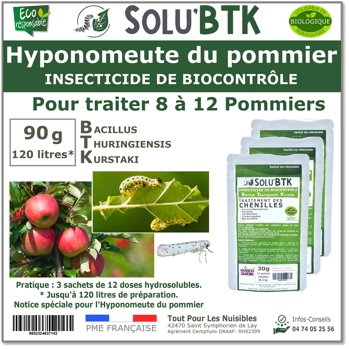 Insecticide BTK de biocontrôle contre l