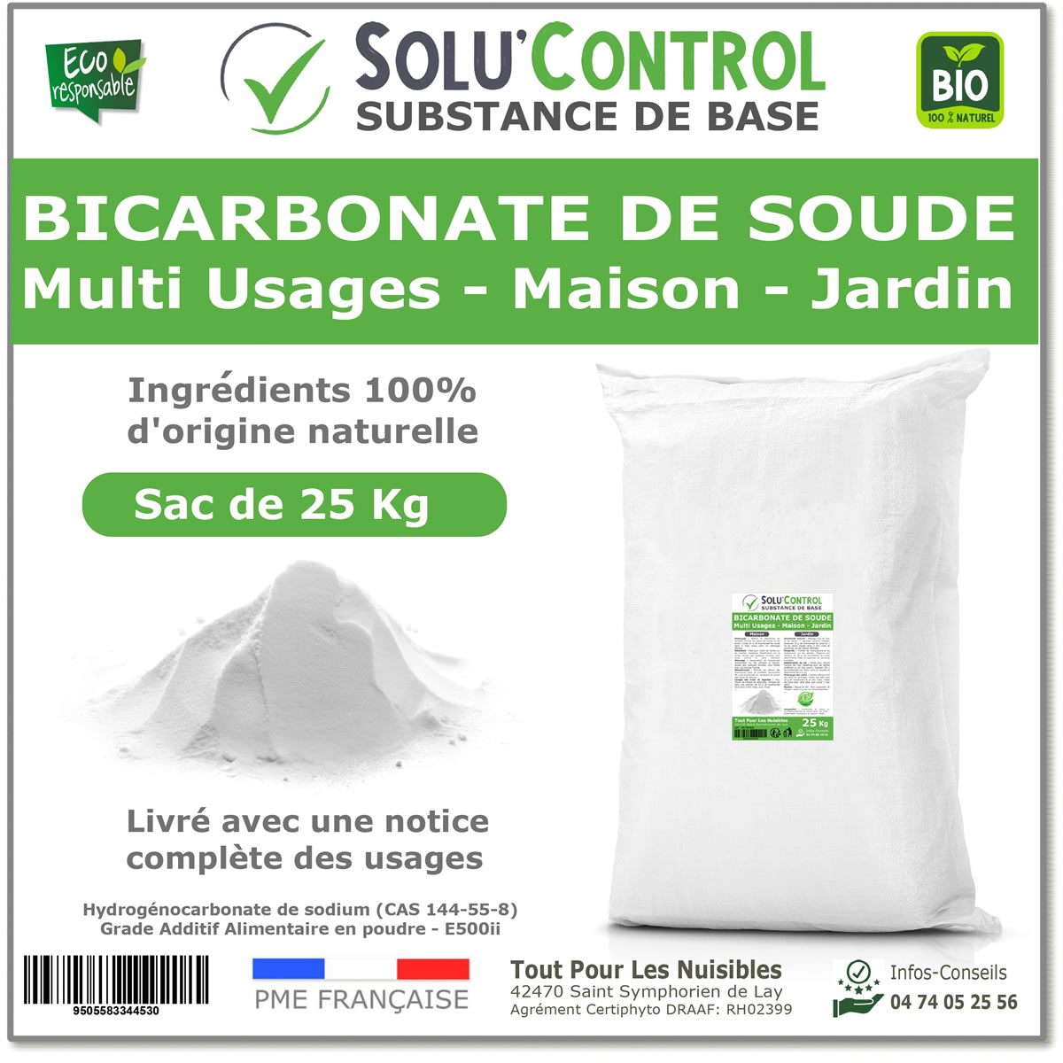 Bicarbonate de Soude Multi Usages, Maison et Jardin, 100% Naturel, SOLU