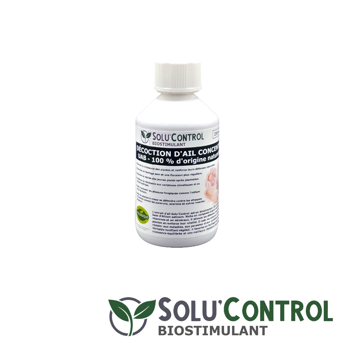 Décoction d’Ail Solu’Control – Concentré UAB – Biostimulant Naturel – Aide à Prévenir les Maladies Fongiques et contre Insectes Piqueurs