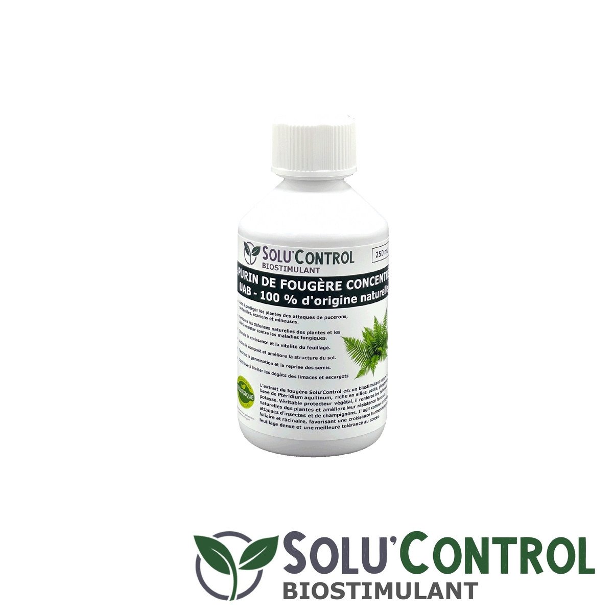 Purin de Fougère Solu’Control – Concentré UAB – Biostimulant Naturel – Aide à Se Défendre des Insectes & Maladies Fongiques