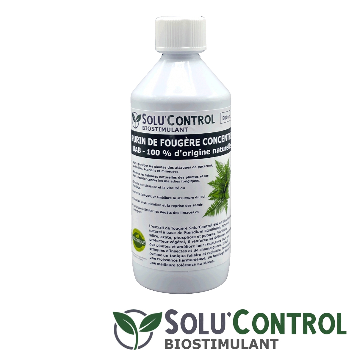 Purin de Fougère Solu’Control – Concentré UAB – Biostimulant Naturel – Aide à Se Défendre des Insectes & Maladies Fongiques