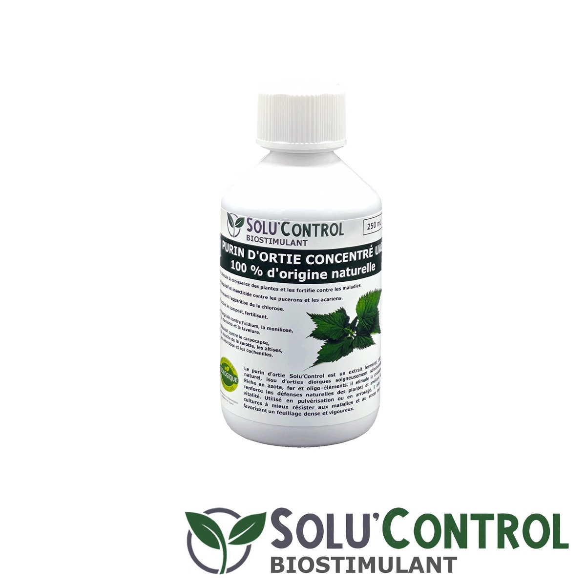 Purin d’Ortie Naturel Solu’Control UAB – Fongicide & Insecticide Végétal – Stimule la Croissance et Renforce les Plantes