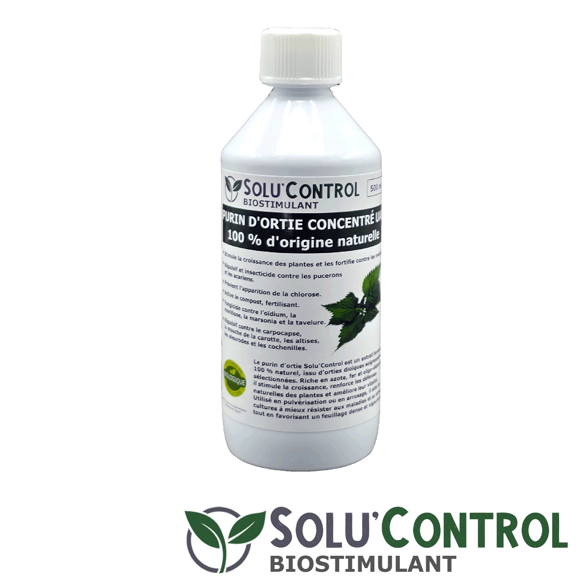 Purin d’Ortie Naturel Solu’Control UAB – Fongicide & Insecticide Végétal – Stimule la Croissance et Renforce les Plantes