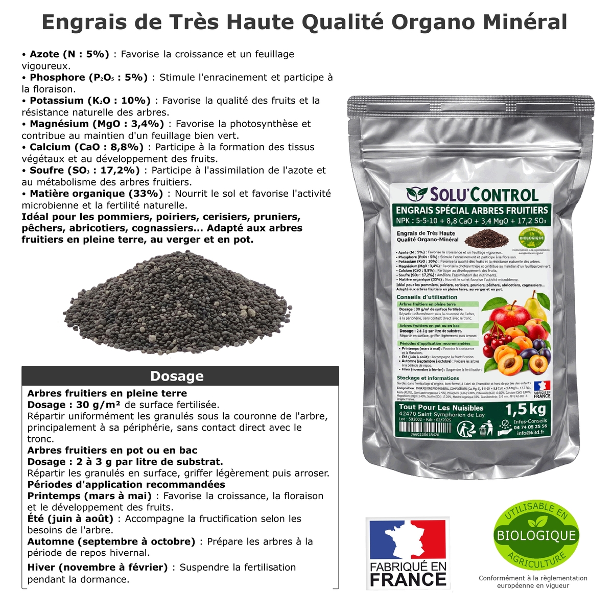 Engrais Spécial Arbres fruitiers, SoluControl