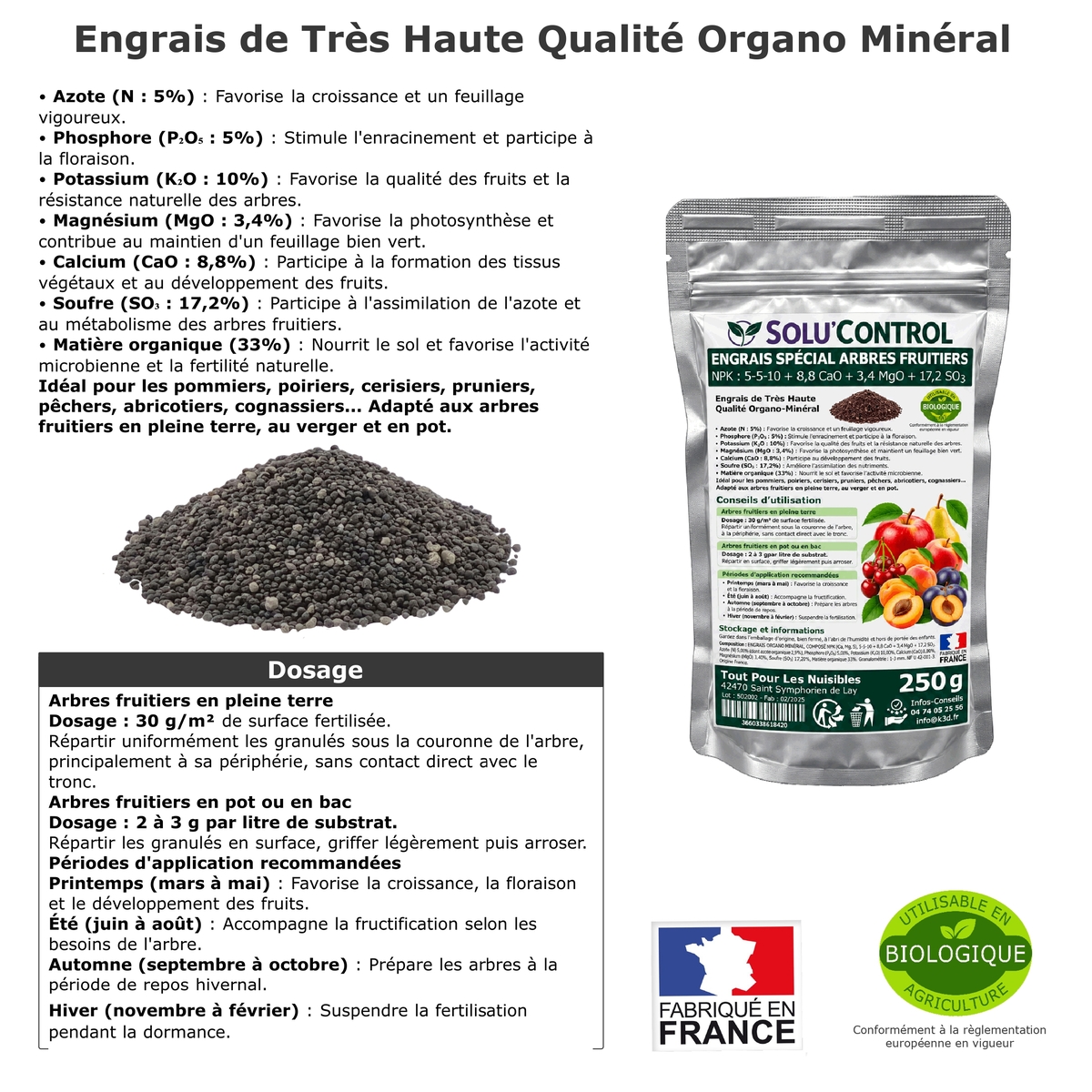 Engrais Spécial Arbres fruitiers, SoluControl