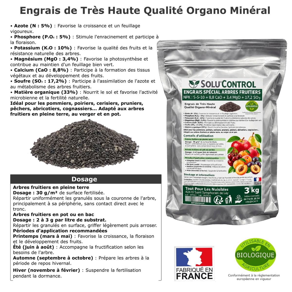 Engrais Spécial Arbres fruitiers, SoluControl
