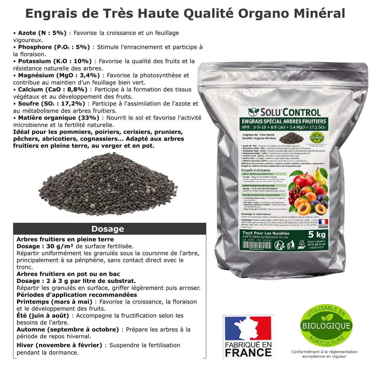 Engrais Spécial Arbres fruitiers, SoluControl