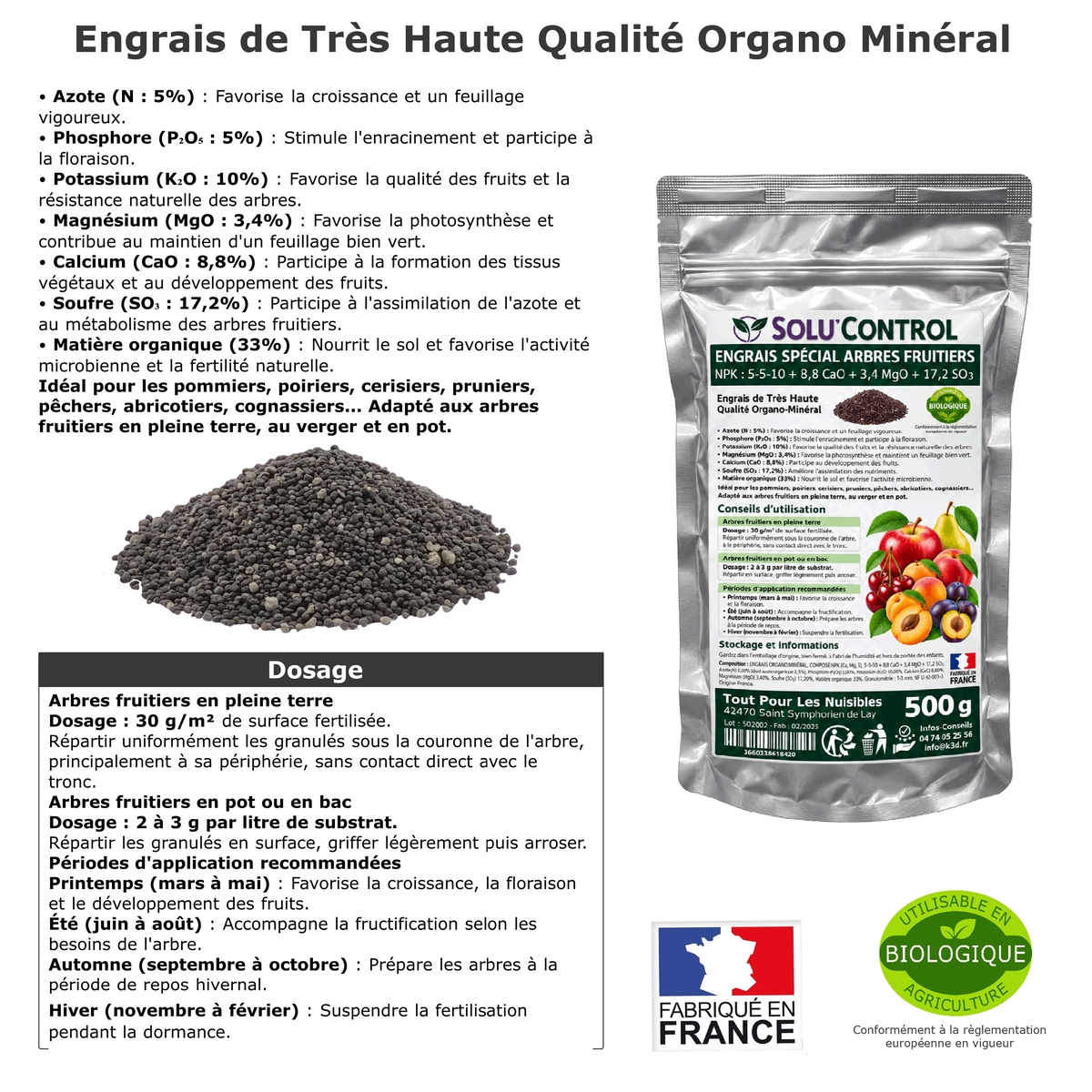 Engrais Spécial Arbres fruitiers, SoluControl