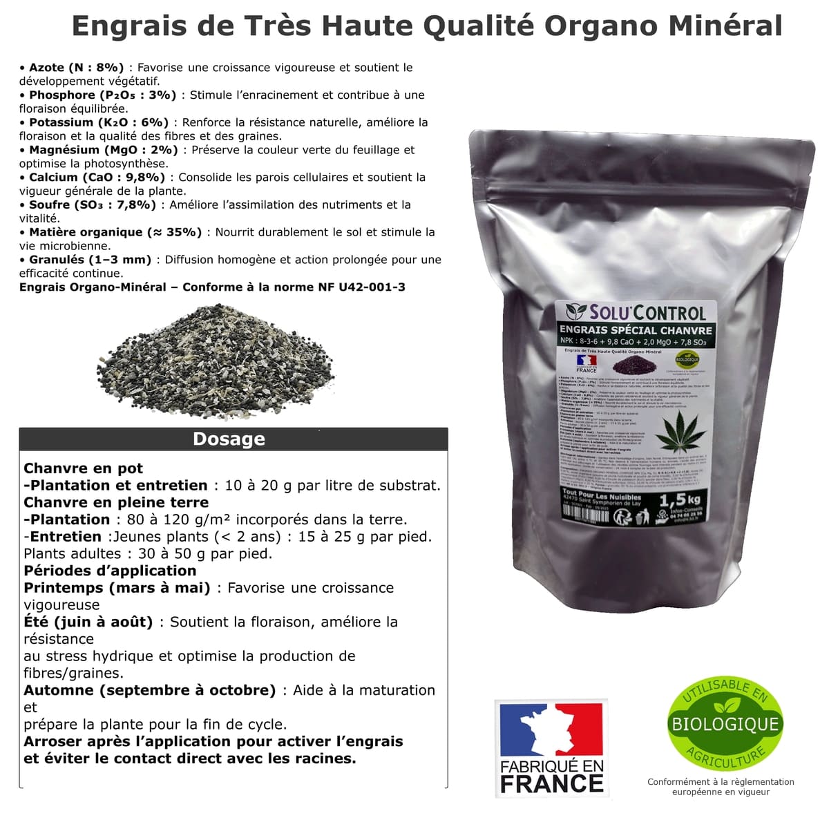 Engrais Spécial Chanvre, SoluControl