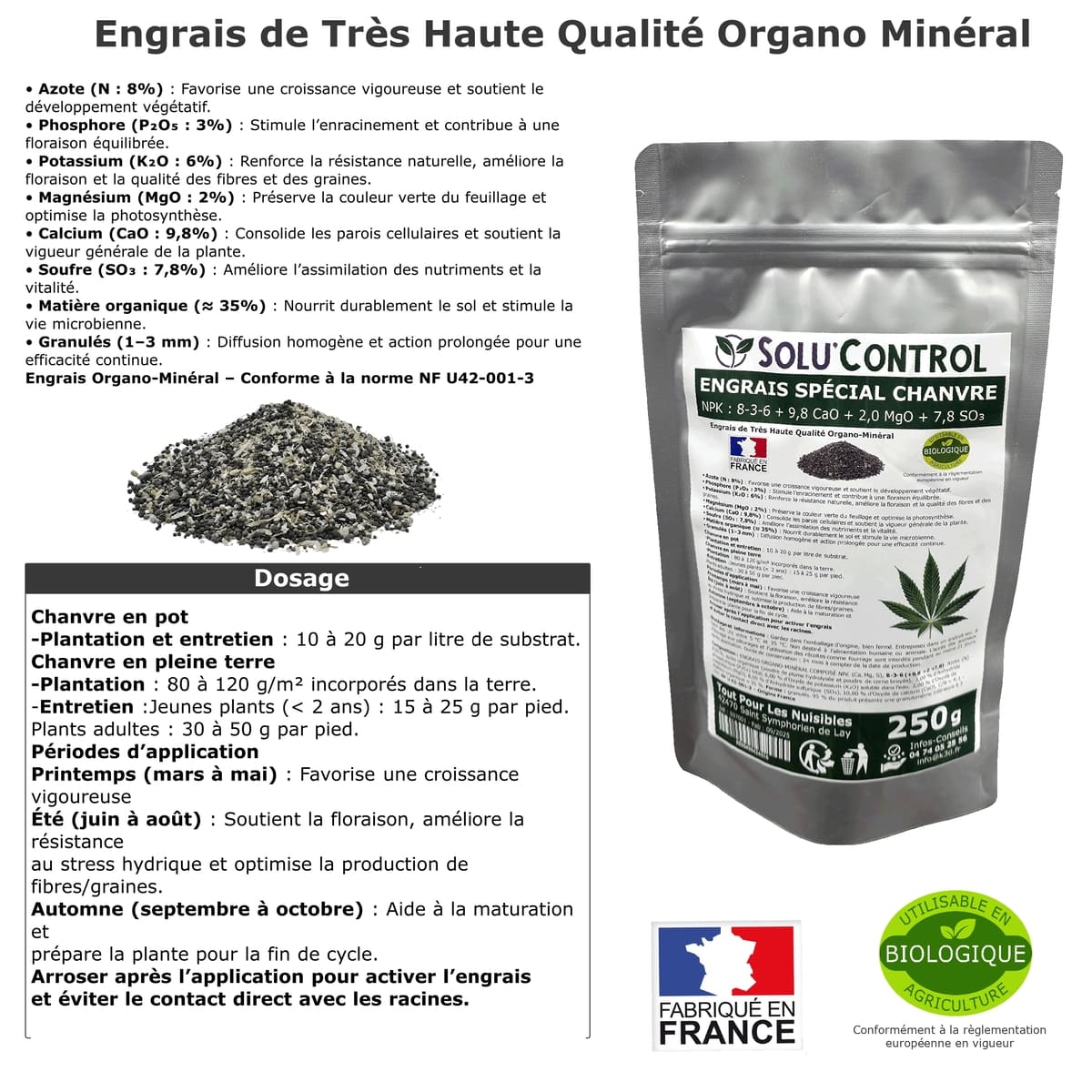 Engrais Spécial Chanvre, SoluControl