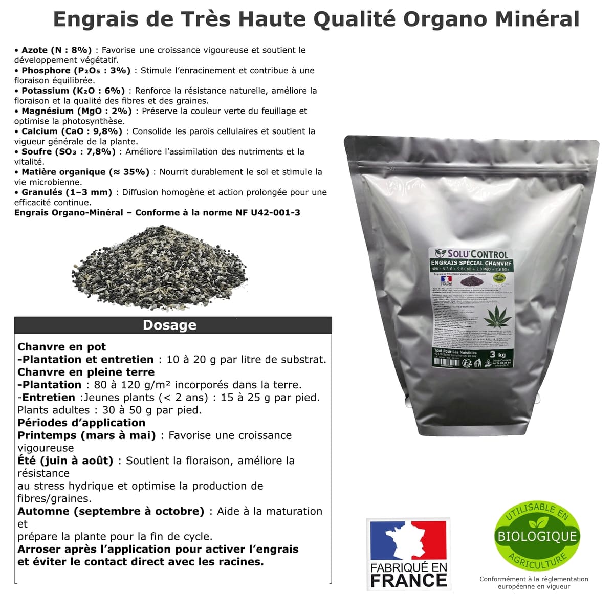 Engrais Spécial Chanvre, SoluControl