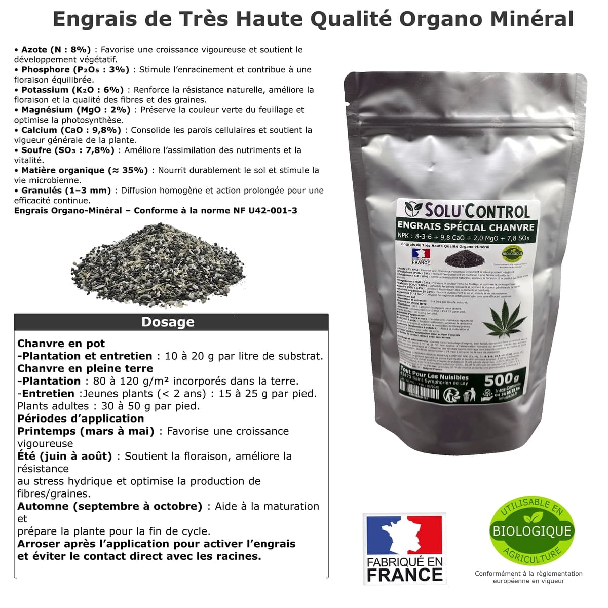 Engrais Spécial Chanvre, SoluControl