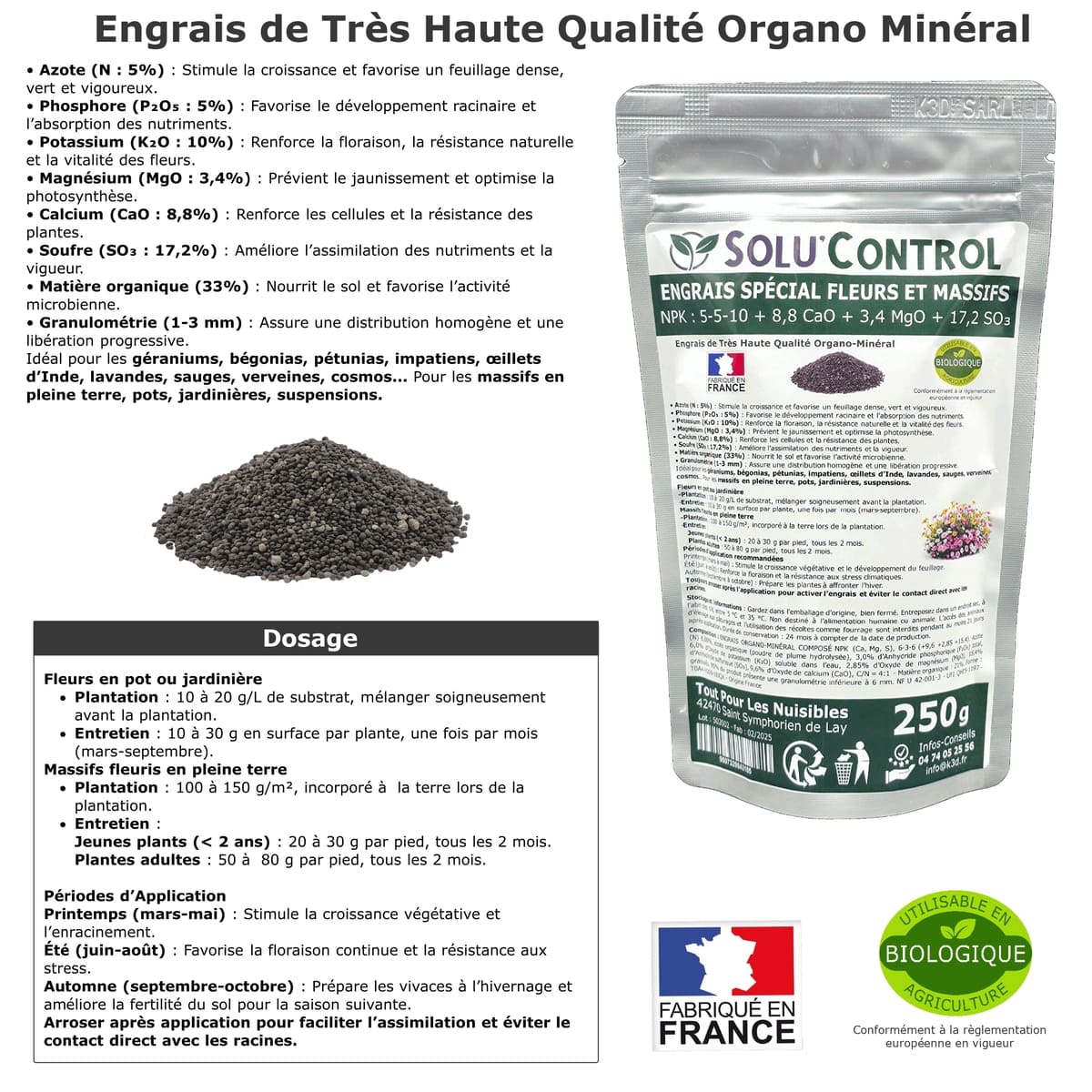 Engrais Spécial Fleurs et massifs, SoluControl