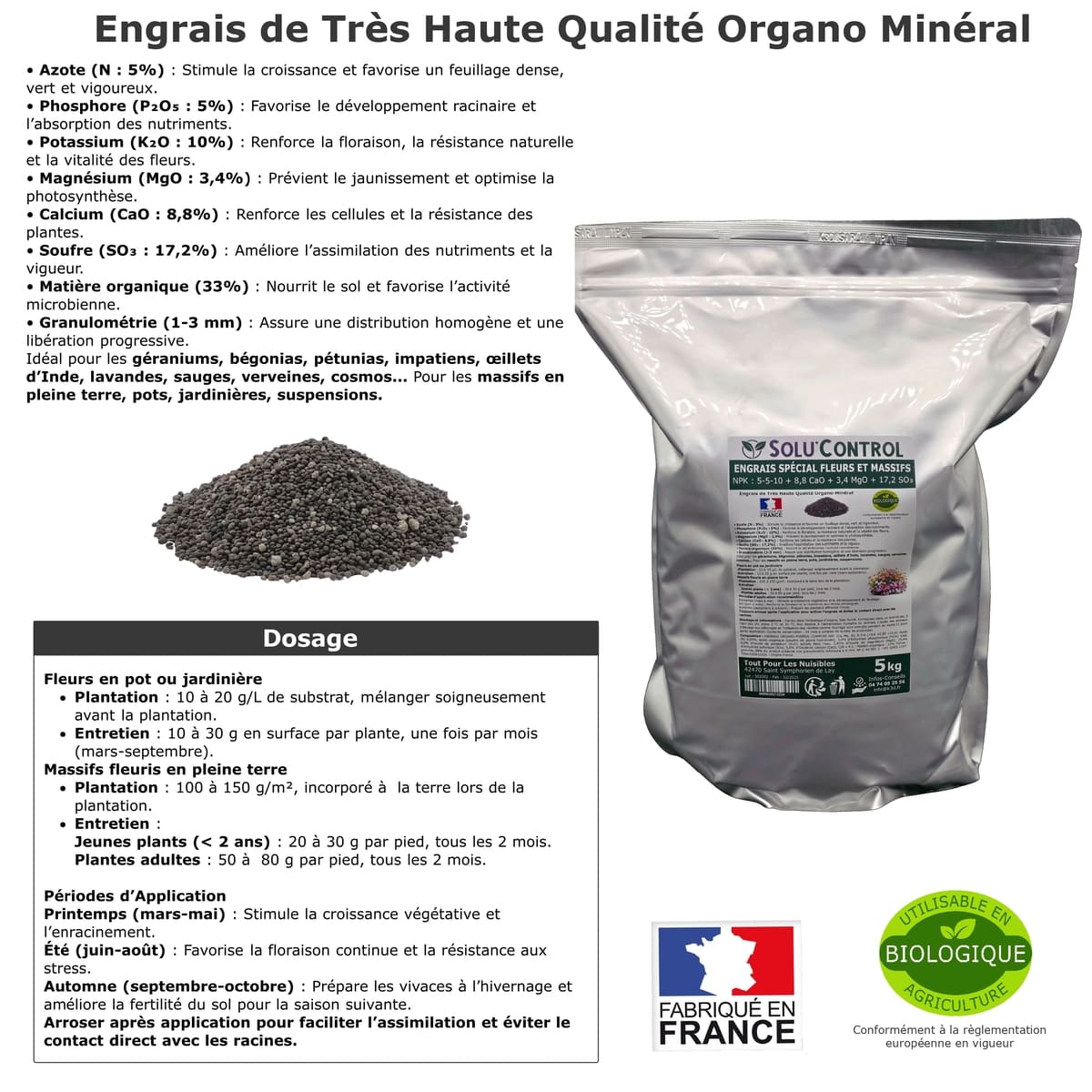 Engrais Spécial Fleurs et massifs, SoluControl