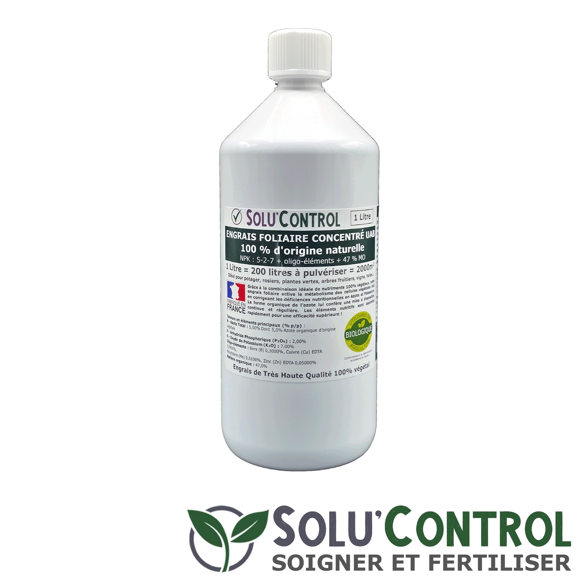 Engrais foliaire 100% naturel, Solu