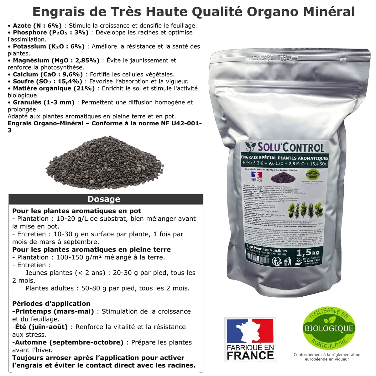 Engrais Spécial Plantes aromatiques, SoluControl