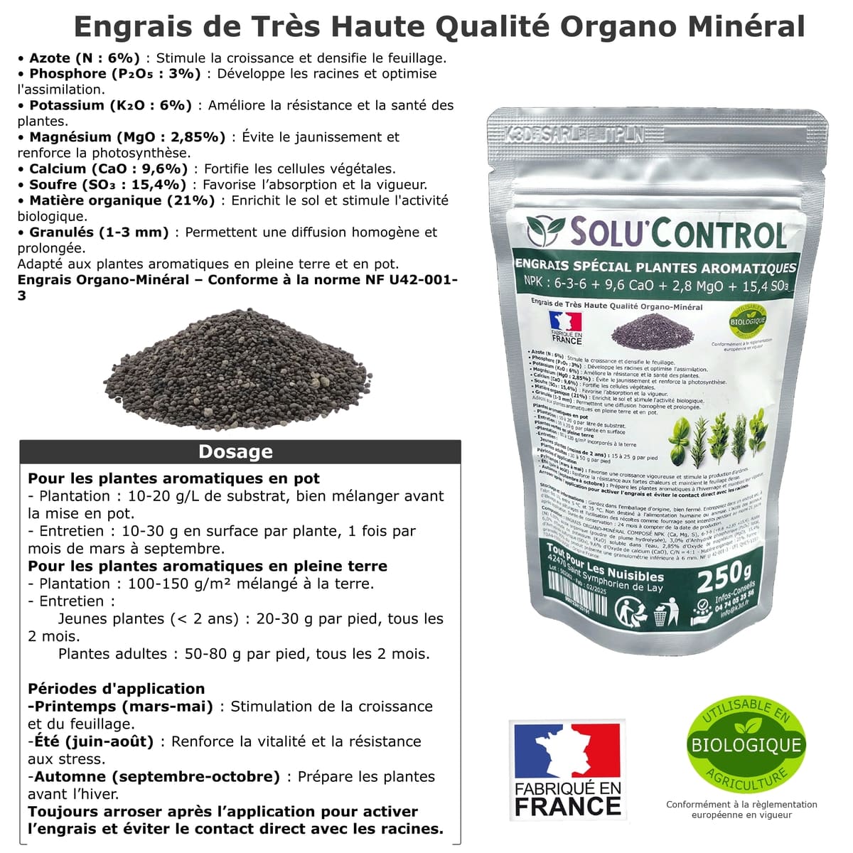 Engrais Spécial Plantes aromatiques, SoluControl