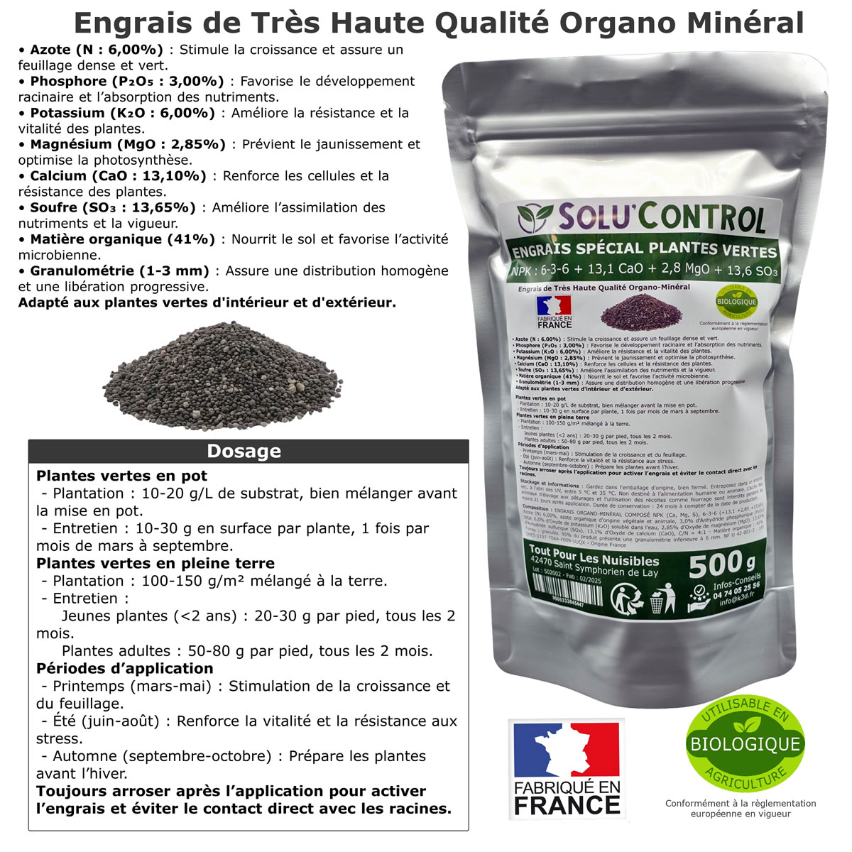 Engrais Spécial plantes vertes, SoluControl
