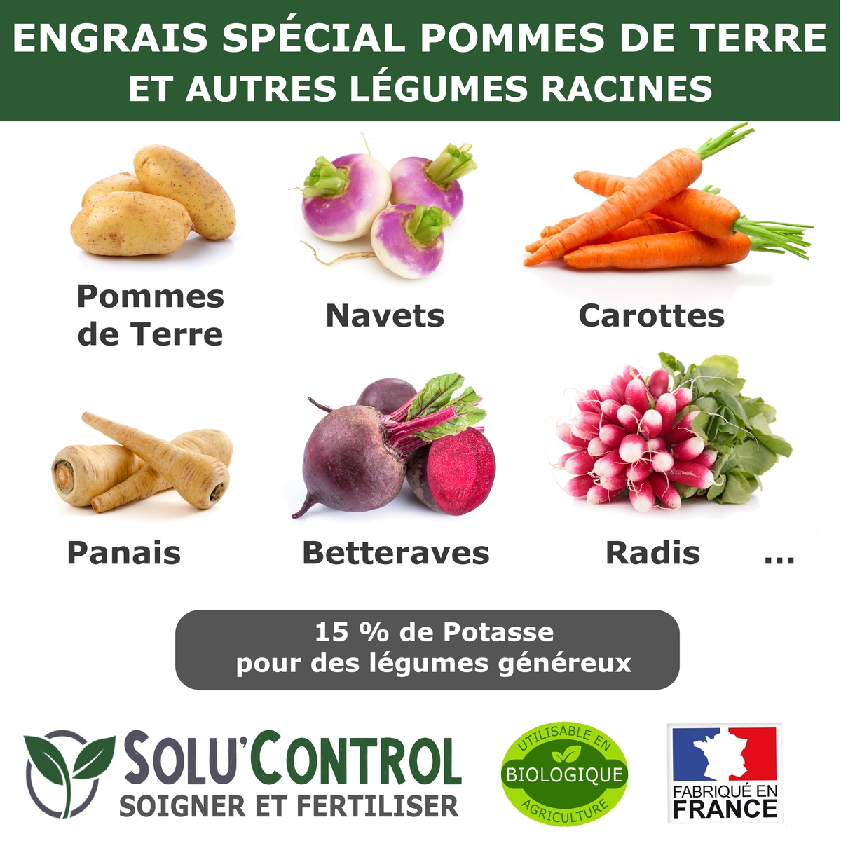 Engrais Spécial Pommes de terre et autres légumes racines, SoluControl