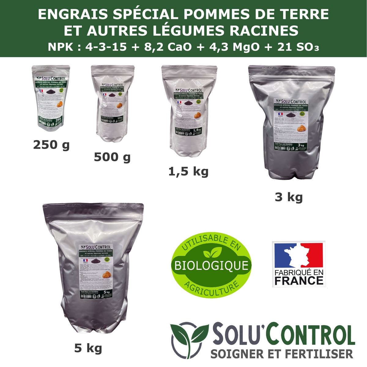 Engrais Spécial Pommes de terre et autres légumes racines, SoluControl